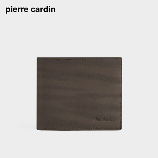 Pierre Cardin Men's Wallet Gift Box Horizontal Two-fold Ticket Clip Wallet Short Wallet for Boys' Birthday Gift