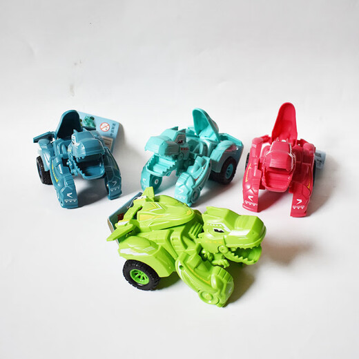 Ouoety Kinder Trägheit Auto Spielzeugkollision Deformation Dinosaurierauto Kampf Chariot Baby Dinosaurier Auto kleines Spielzeug RS6623 Dinosaurier transformieren Auto Eins