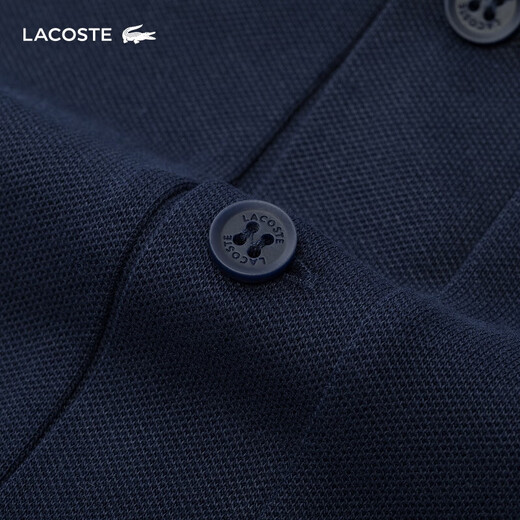 LACOSTE French crocodile classic casual loose short-sleeved lapel Polo shirt for men and women | PH2760 166/Navy Blue S (170)