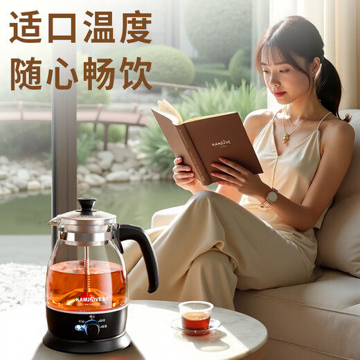 KAMJOVE health pot tea boiler spray tea boiler white teapot black teapot office household steam teapot 1L black 1L