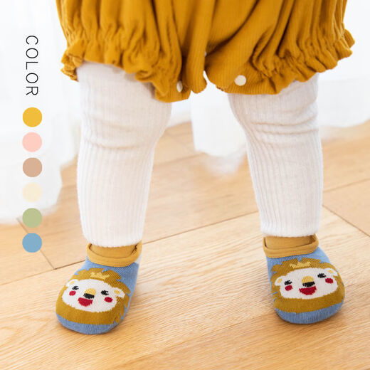 FANCYCHIC baby spring and summer toddler shoes and socks baby straps and non-slip children's floor socks (fitting) random color 1 pair 0-1 year old S suitable for foot length 8-12cm