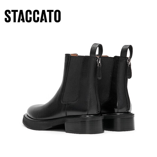 Staccato New Winter Style British Style Boots Chelsea Boots Boots Boots épais talons Bottes de mode Bottes de femmes D9930DD3 Obsidian Black (Single) 36