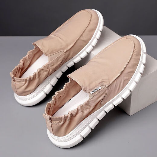 Chaussures en tissu Chaussures en toile pour hommes confortables, légères, résistantes à l'usure, non glissantes, imperméables, semelles molles Old Beijing un pied, paresseux noir 881 recommandé de prendre une taille plus grande 42