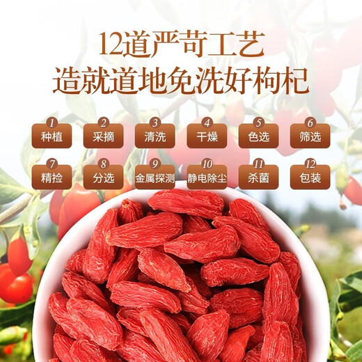 Ausgewählte Ningxia Special Red Wolfberry ohne geräucherte Schwefel und ohne Färben und ohne Wäsche und nahrhafte Gesundheit rotes Wolfbeertee-Tee in Konserven, Nichtraucher Schwefel Speziales hochgradiges Ningxia Red Wolfberry [250 Gramm]