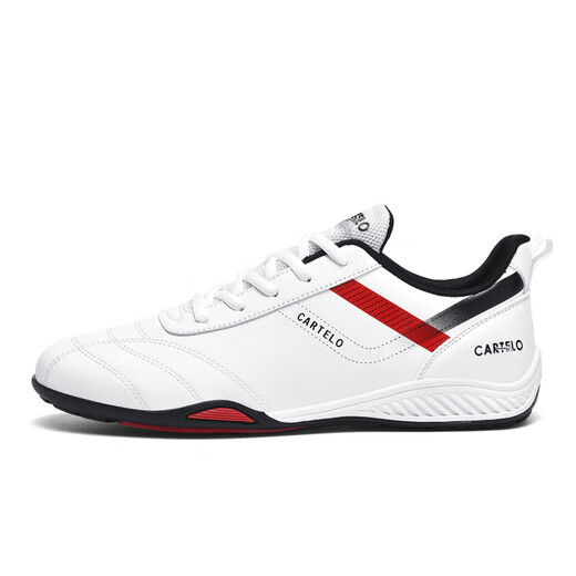 CARTELO men's shoes sports and leisure spring and summer outdoor versatile white shoes classic board shoes QH3338 white 41