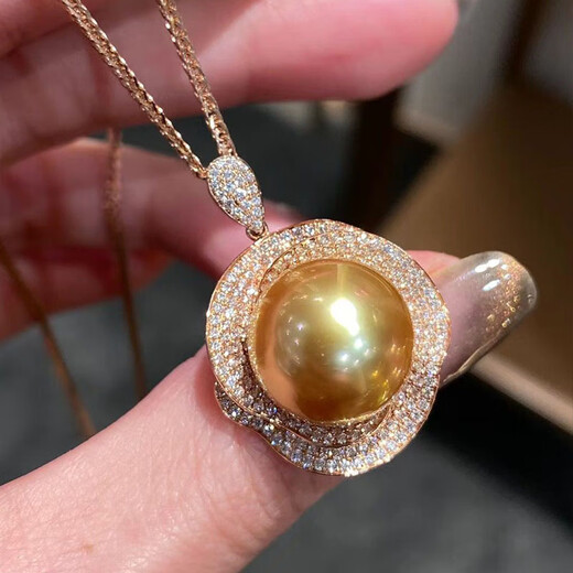 Fujiu Nanyang gold luxury full diamond earrings s925 18k gold plated luxury pendant thick gold necklace ring set for women gold pearl earrings