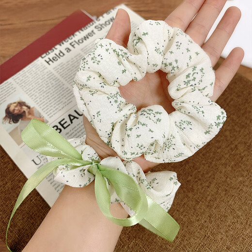 Jiuvia oversized pleated mesh large intestine hair tie women's high-end hair tie 2025 new headwear hair accessories headband JYFQ183 floral large intestine hair tie