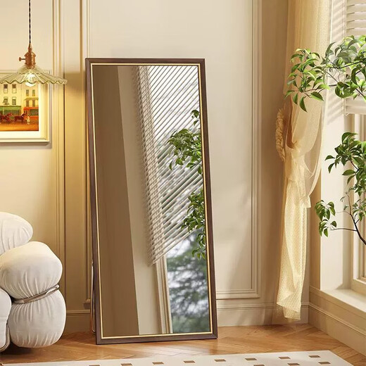 Chibalun American retro dressing mirror clothing store fitting mirror wall hanging home floor mirror bedroom full body mirror 40 ebony