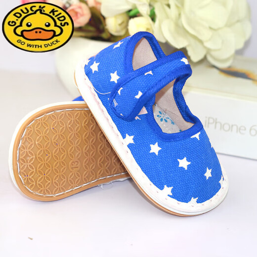 G. DUCKKIDS0-3-6-9-12-year-old children's shoes baby cloth sole shoes 0-1-2-year-old baby soft sole shoes children's handmade thousand-layer sole car sticky layer cloth sole 15 size inside 13.5cm about 14-18 months