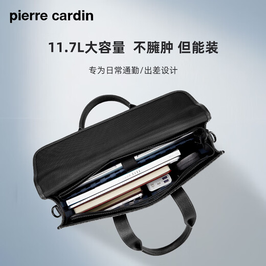 Pierre Cardin Men's Business Briefcase Large Capacity Office Laptop Bag Fashionable Shoulder Messenger Bag Birthday Gift