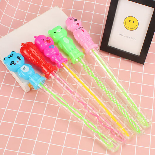 Bubble stick large size children's cartoon bubble gun bubble liquid bubble water supplement liquid blow bubble bubble toy cartoon bubble stick *1