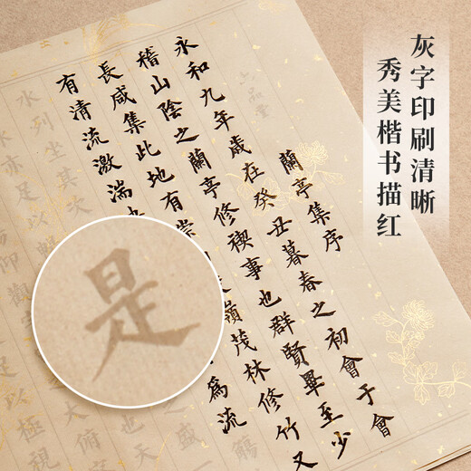 Liupintang small regular script brush copy copybook Chinese studies Tengwang Pavilion Preface Lanting Preface Beginners entry-level calligraphy special regular script adult soft brush calligraphy practice paper meditation calligraphy set