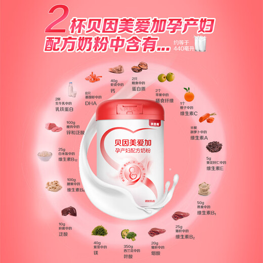 
Beibei Aijia Pregnant and Maternal Milk Powder Section 0 Suitable for pregnant and breastfeeding mothers, lactoferrin + folic acid 700g*1 can (free gifts randomly)