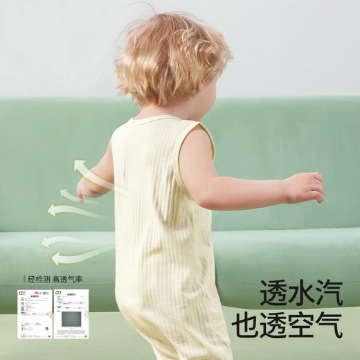 BETUS baby clothes summer thin breathable sleeveless baby jumpsuit pure cotton boys and girls rompers pajamas