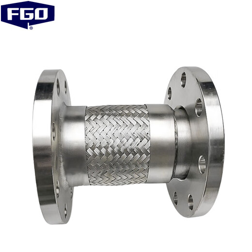 FGO stainless steel metal braided hose overall 304 flanges at both ends BWG-16P PN16 DN250 2 meters long