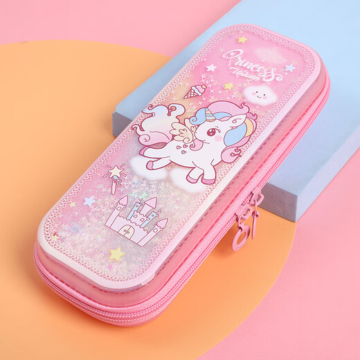 Petite épingle à épingle avec huile mouchette de stylo de sable de carton tpu crayon étudiant crayon crayon pour enfants crayon one pièce 3899-4a licorne rose