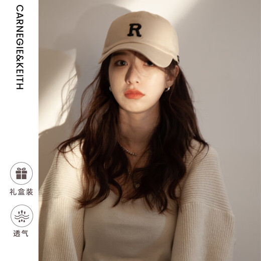 CARNEGIE/KEITH hat for women casual simple baseball hat men's hat fashionable versatile trendy street couple baseball hat women showing small face [bee black label] gift box packaging light luxury