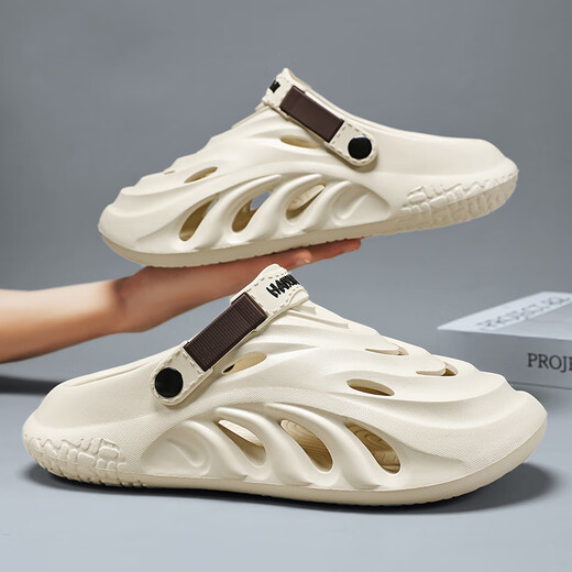 Katile crocodile hole shoes men summer sandals stymph beach shoes dual-purpose sandals men 1564 khaki 42-43