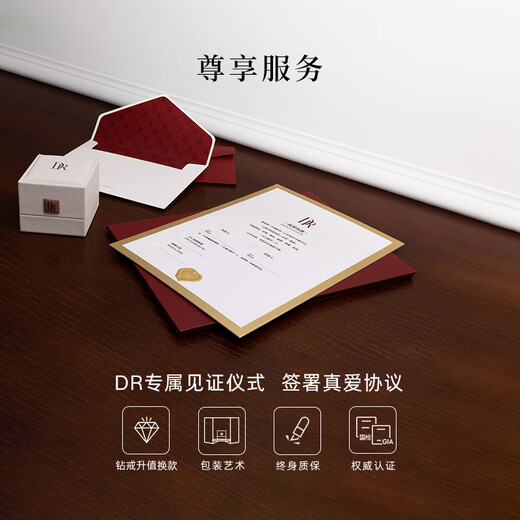 DR现货光芒求婚钻戒K金/铂金戒指BELIEVE结婚戒指女礼物纪念日礼物 TOP*仅售现货/9分F色VS1