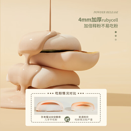 AMORTALS Extra Points 100 Powder Puff Set XL Beauty Egg Cosmetic Egg Air Cushion Foundation Puff Wet and Dry Holiday Gift