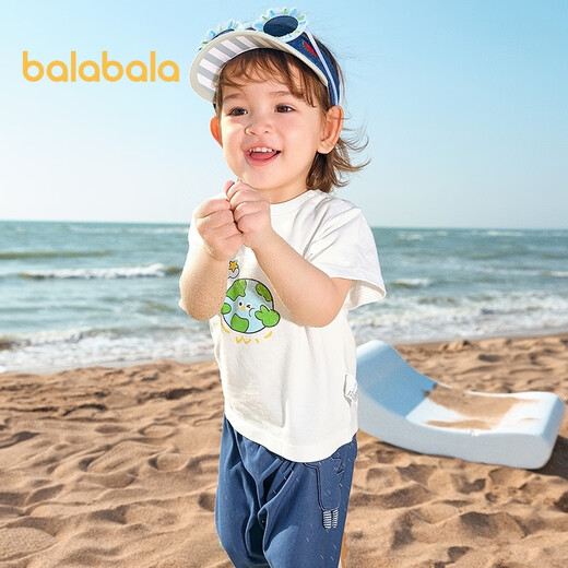 Balabala baby t-shirt baby tops girls clothes boys short sleeves 2025 summer clothes cute and cute 209225117203