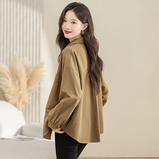 
Cypress Loose Shirt 2025 Autumn New Women's Fashion Lapel Single Breasted Casual Shirt
