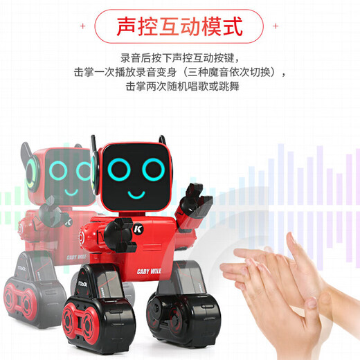 Él Jiangong Robot Robot Voice Control remoto Juguetes para niños Regalo de cumpleaños de 1-3 años para niños 4-6 años Cody Weile-K10-White Año Nuevo para año nuevo