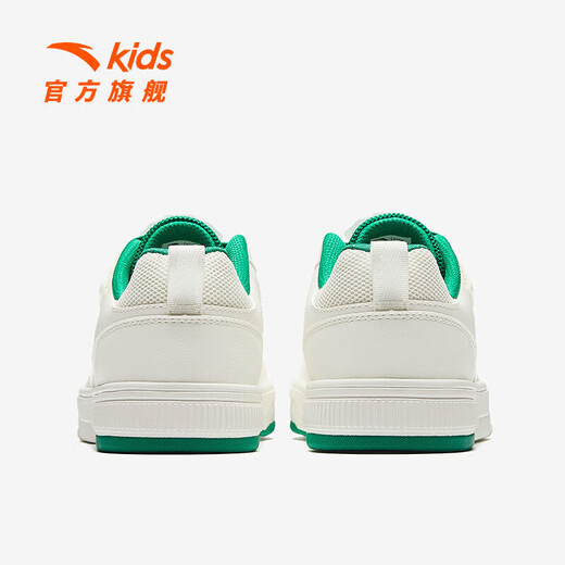 Anta children's sneakers men's big children's shoes 2025 spring new product lace-up trendy street board shoes campus white shoes ivory white-3 34