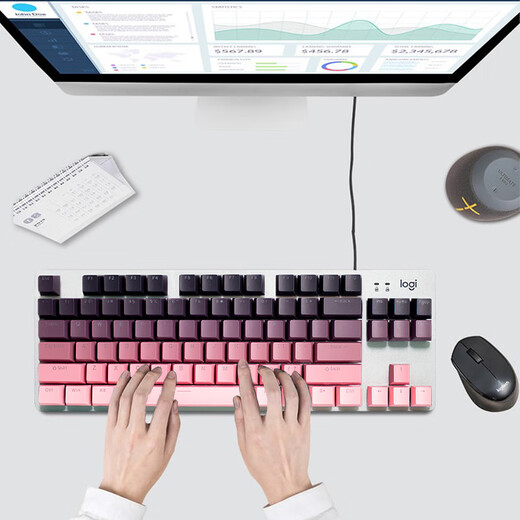 罗技（Logitech）G502 HERO游戏鼠标 电竞有线鼠标 K835有线游戏键盘TTC轴体 键鼠组套家用电竞键盘 K835红轴-昼夜粉键帽+G502-阿卡丽贴纸