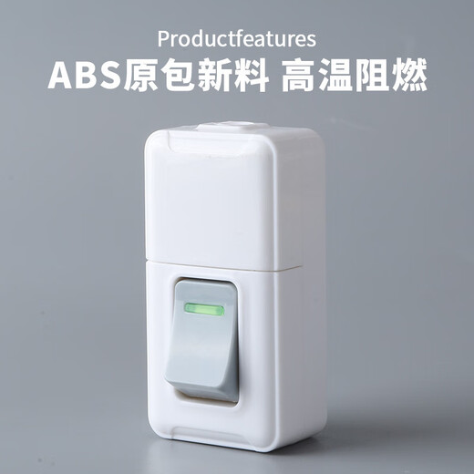 Tianshili bedside boat-shaped switch light button small electrical appliance hand pinch switch rocker wiring power supply midway switch double outlet rocker power switch (10 pieces)