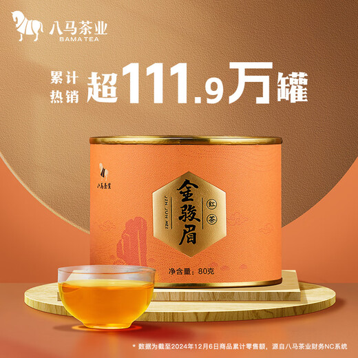 Bama-Tee Industrie Schwarzer Tee Jinjunmei Zhengshan Xiaozhong Dahongpao Jasmine Tee gelber Tee Tee von dir selbst schwarzer Tee Jinjunmei-can 80g