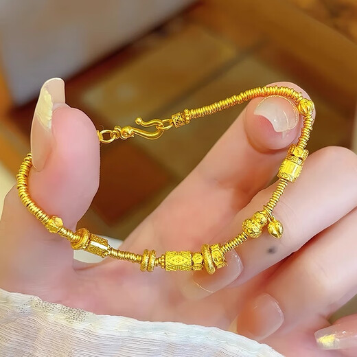 Michelle France's new 18K gold coiled hoop bracelet for women, fashionable and versatile bracelet accessories Coiled 18K gold hoop bracelet