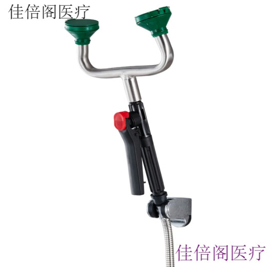 医用台式洗眼器  圣幔 304不锈钢壁挂式 验厂双口洗眼器 台式 医 723 全塑料 挂墙式双口