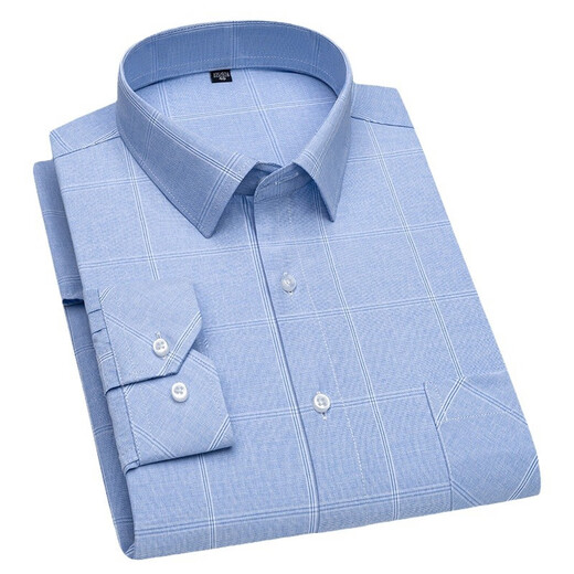 Jinlilai Frühlings- und Sommer langärmelige Shirt Business Casual Free Iron und vielseitige Boutique Baumwolle Formale Verschleißgeschäft formelle Kleidung 6630 40
