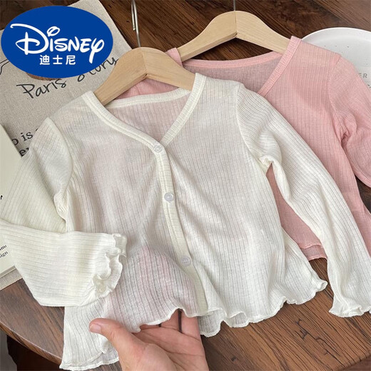 Disney Summer Girls Face Mask Sun Protection Clothes Baby Child's's Mabe Mabet Cardigan Châle Air Climage Chlouse Uster Uster Us Girl Baby Blanc 100 cm Age recommandé 2-3 ans