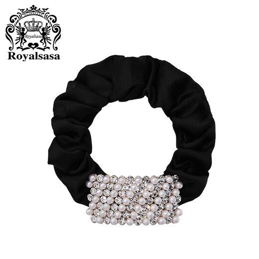 Royal sasa七夕礼物轻奢仿珍珠水钻网红大肠发圈头绳新款盘发皮筋发绳头饰女