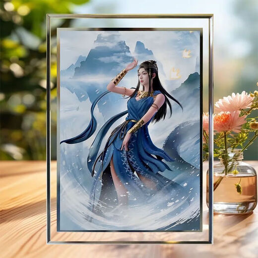Crystal Photo Cames autour de la culture mortelle d'immortels Han Li Nangong Wan Animation Ornements de bureau sur la table Personnalisation du cadeau d'anniversaire Ssela1477 Five-Inch-Small, Mauvais effet