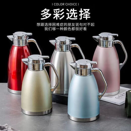 Midea Hotpot 316 Stainless Steel Insulation Pot Household Large Capacity Insulation Pot Student Dormitory Kettle Boiling Water Bottle Titanium Empty Silver [Eight-layer Vacuum Lock Temperature 48 Hours] 1L [Brand Direct Supply] 2.51L丨Upgrade 316 Stainless
