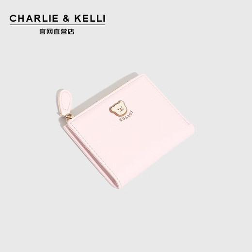 CHARLIE & KELLI品牌 CK轻奢包包女包2025新款卡通小熊钱包女士零钱包卡包 浅蓝色【七夕实用礼物】