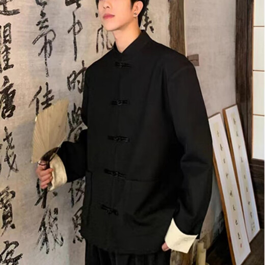 Una nueva china china china china china nueva estilo para hombres estilo chino guapo zhongshan traje jóvenes traje tang saose y hombro