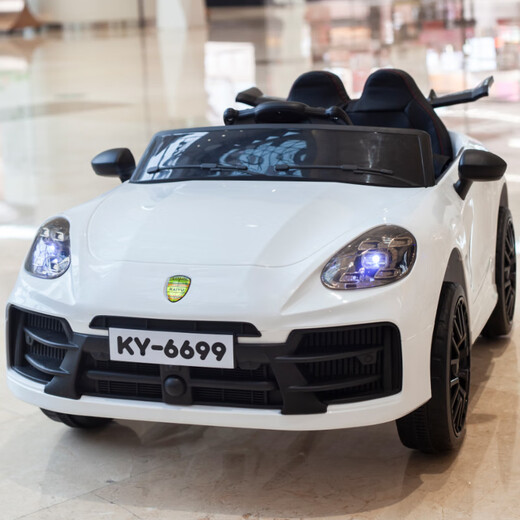 Huiaotong children's electric car four-wheeled car can be used for people remote control swing car charging for men and women electric toys for children. Painted black + remote control + swing + Bluetooth Deluxe 12V large battery + four-wheel drive + leather seat