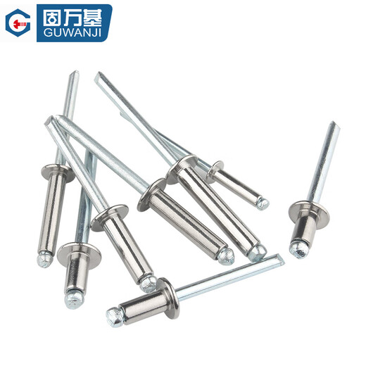 GUWANJI open type flat round head blind rivets 304 stainless steel semi-steel rivets round head blind rivets M3.2x12 100 pcs/pack