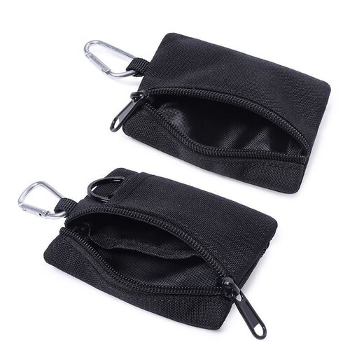 Jiemo 2024 Neues Internet -Promi Mini Coin Wallet Card Bag Canvas Kleine Brieftasche Reißverschluss Außenbeutel Autoschlüssel Schwarze Einzelbeutel