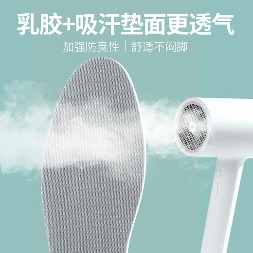 JVBV ultra-thin sports insoles for men, soft and elastic, so you can stand for a long time without getting tired of your bare feet in summer. It absorbs sweat, deodorizes, is comfortable, breathable and does not stuffy your feet. 1 pair - white gray, thin latex, size 4142