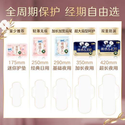 Sophie Nude S Noble Cotton Pure Cotton Day and Night Sanitary Napkin 29cm 20 Pieces Dry Hypoallergenic Aunt Napkin OCC