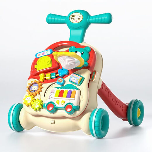 Anti-übersteuerter Baby Walker Trolley Anti-Overturning-Baby kann auf einem Multifunktions-Walker 6-18 Monate alt sitzen. Ergonomics-Double Anti-Rutip Walker [verbesserte Version]+Gewichtungswassertank [Dicked und gewichteter Wassertank mit dem Gewichtungswasser Anti-Overturning Walker-Beine vom Typ 0 Typ]