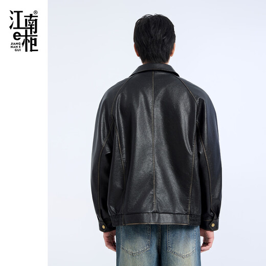 Jiangnan e-cabinet 2025 new leather jacket 516104055 black XL