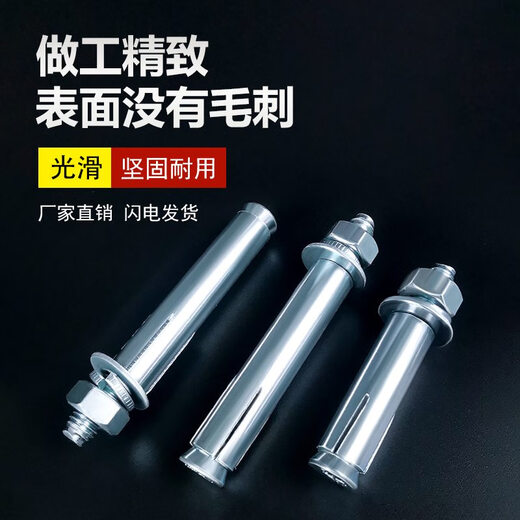 CLCEY整箱正国标膨胀螺丝镀锌大全拉爆高亮加长螺栓足长M8M10M12M14M16 正国标M6601箱足800支