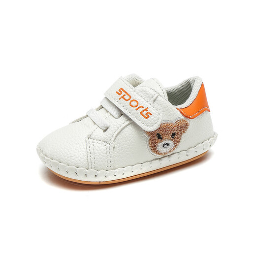 G. DUCKKIDS Little Yellow Duck Spring and Autumn Newborn Soft Sole Toddler Shoes for Boys Baby Shoes 3-6-9 months 0-1 year old Baby Shoes Orange 14 (Inner Length 11 cm)