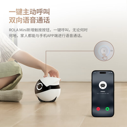 Aktivieren Sie das ganze Haus Mobile Walking Camera EBO Begleiter Roboter Fernbedienung Fernbedienung Wireless Überwachungskamera Rola Mini Pet Begleiter Spielzeug Roboter Rola Mini-64G (kann für 4-6 Tage aufbewahrt werden)